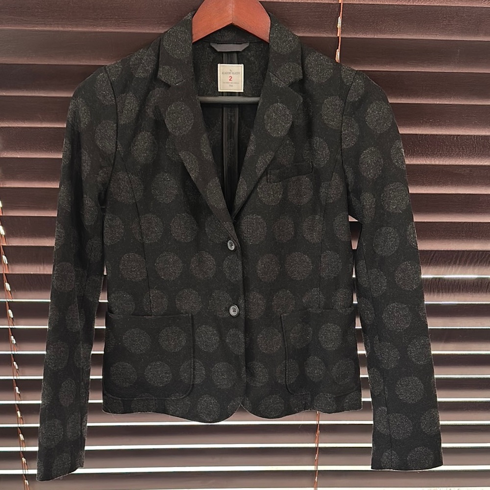 Women's Black Patterned Blazer